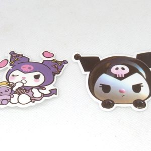 Kuromi Sticker Pack Cute Baby Kuromi & Holographic Face Sticker (2-Pack)