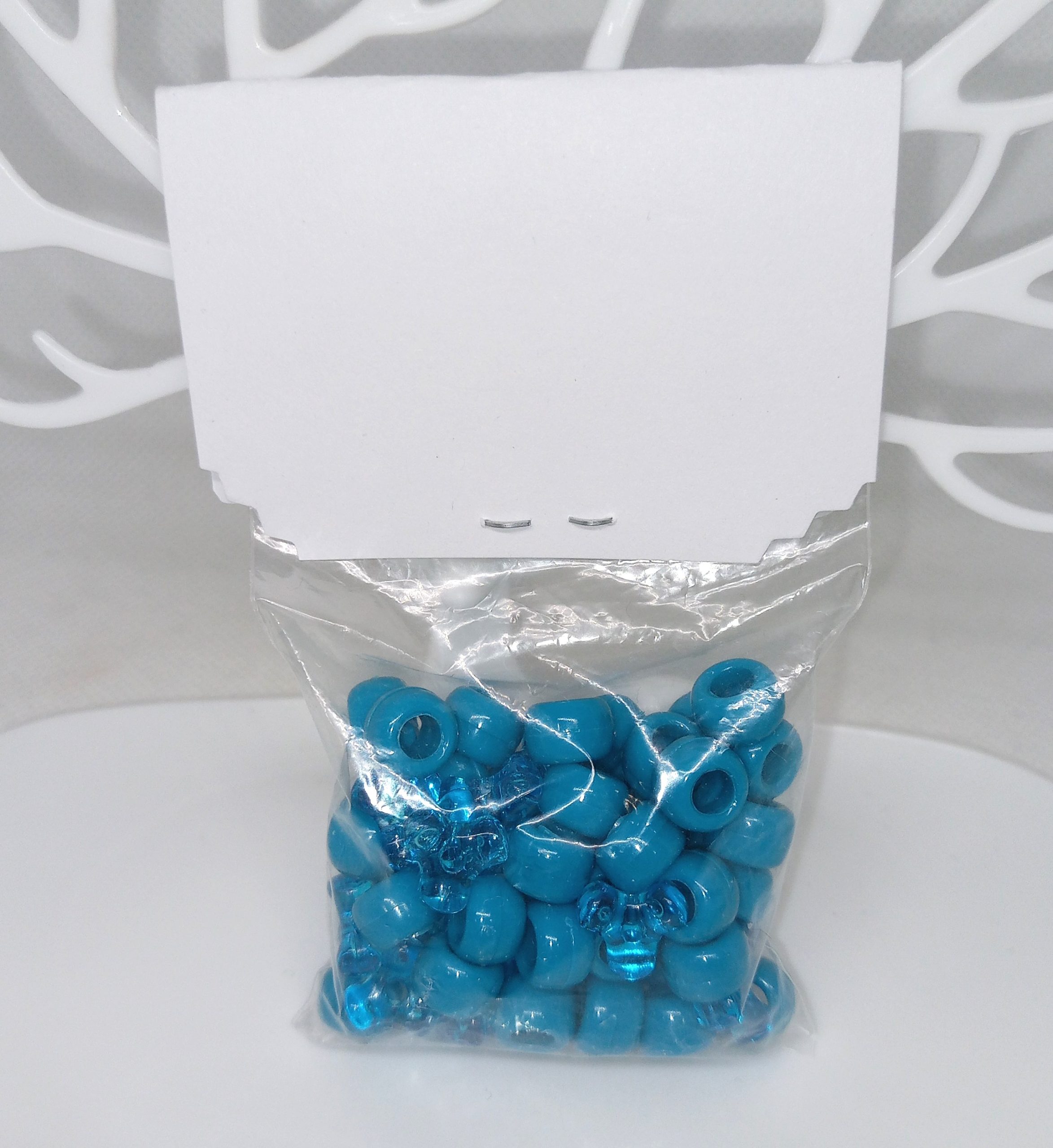 Kawaii Blue Bead Mix Glossy Pony Beads & Transparent Shaped Beads - Image 2