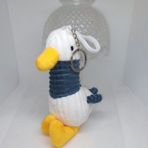 Goose Plush Keyring Soft Duck Keychain with Yellow Beak & Feet