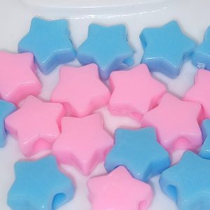 Kawaii Light Blue & Pink Star Beads Pastel Star Chunky Beads