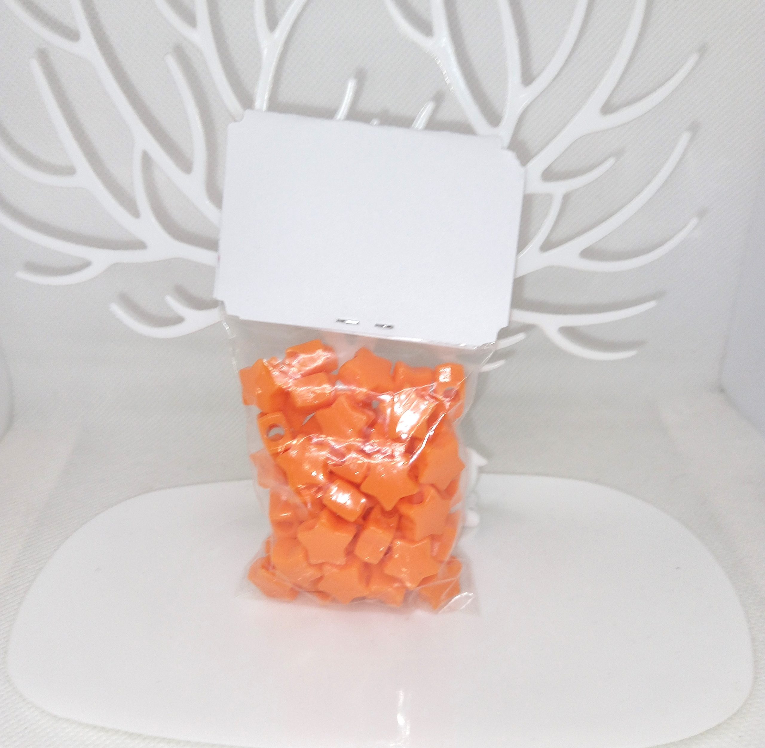 Kawaii Orange Star Beads Chunky Acrylic Star Charms - Image 2