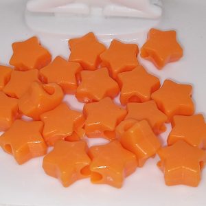 Kawaii Orange Star Beads Chunky Acrylic Star Charms