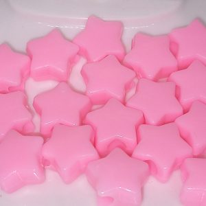 Kawaii Pink Star Beads – Pastel Chunky Star Beads for Bracelets