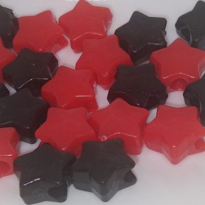 Kawaii Red & Black Star Beads Mixed Craft Bead Pack for Jewelry Making