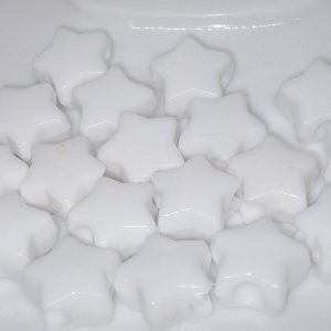 Kawaii White Star Beads Cute Chunky Acrylic Stars