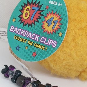 Number 67 plush backpack clip with original tag